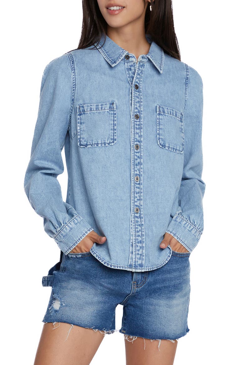 Marla Denim Shirt, Main, color, SKY BLUE