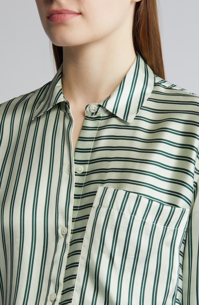 Rails Spencer Stripe Silk Shirt, Alternate, color,