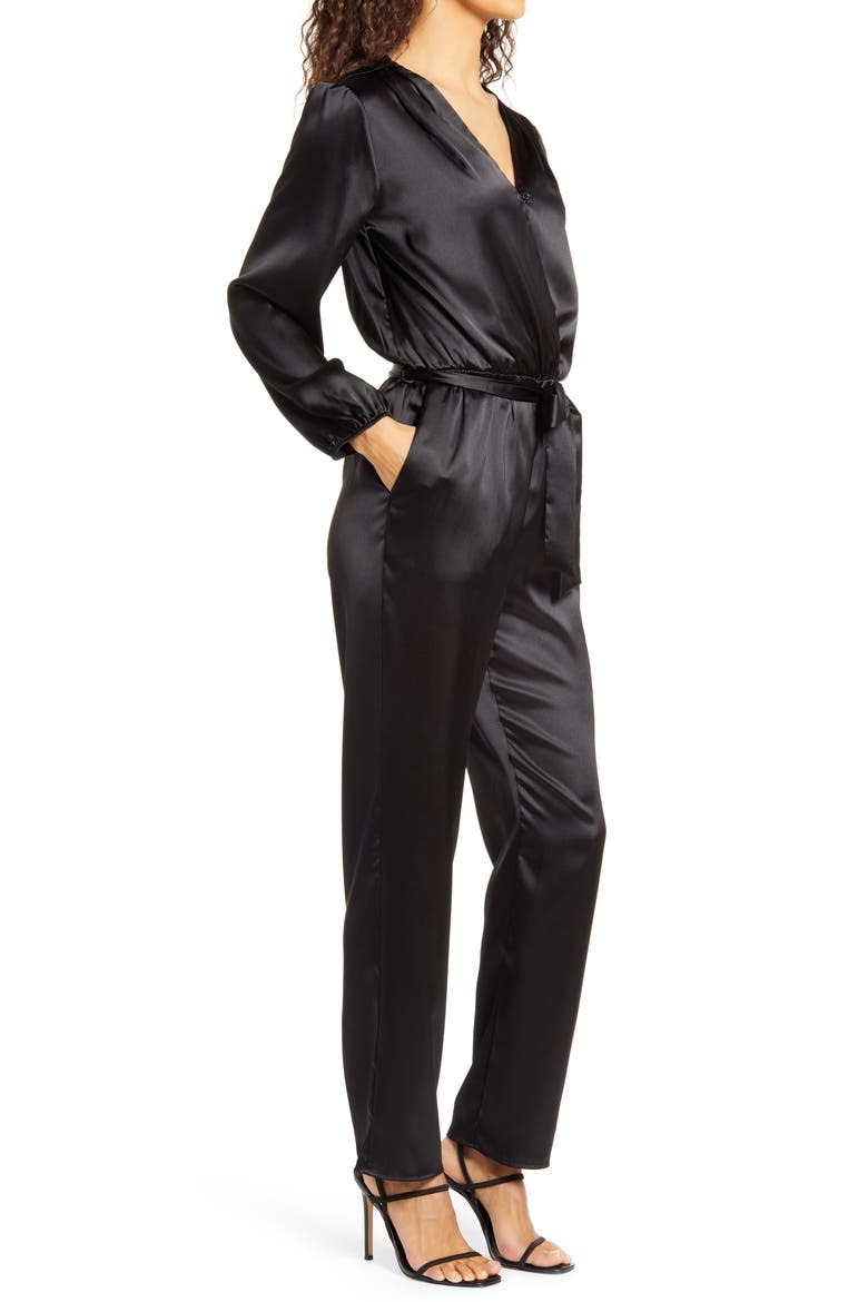 Wrap Jumpsuit, Alternate, color, BLACK