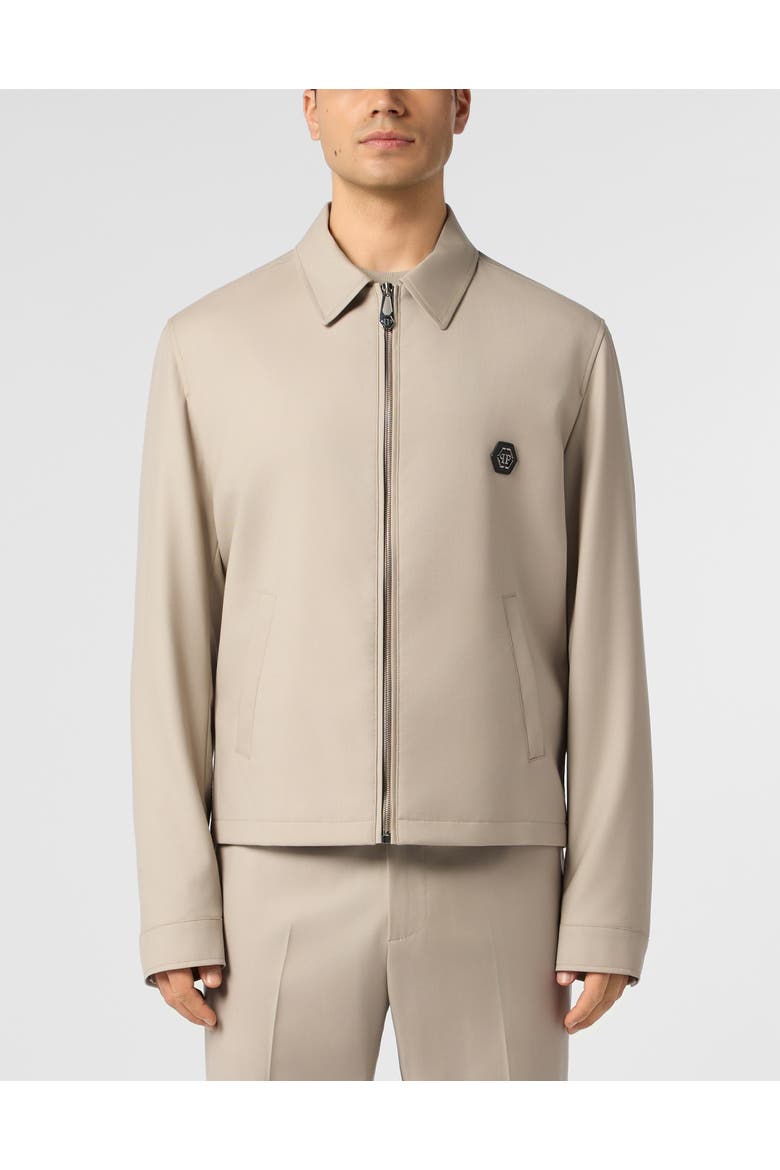 Zipped Blouson Men, Main, color, beige