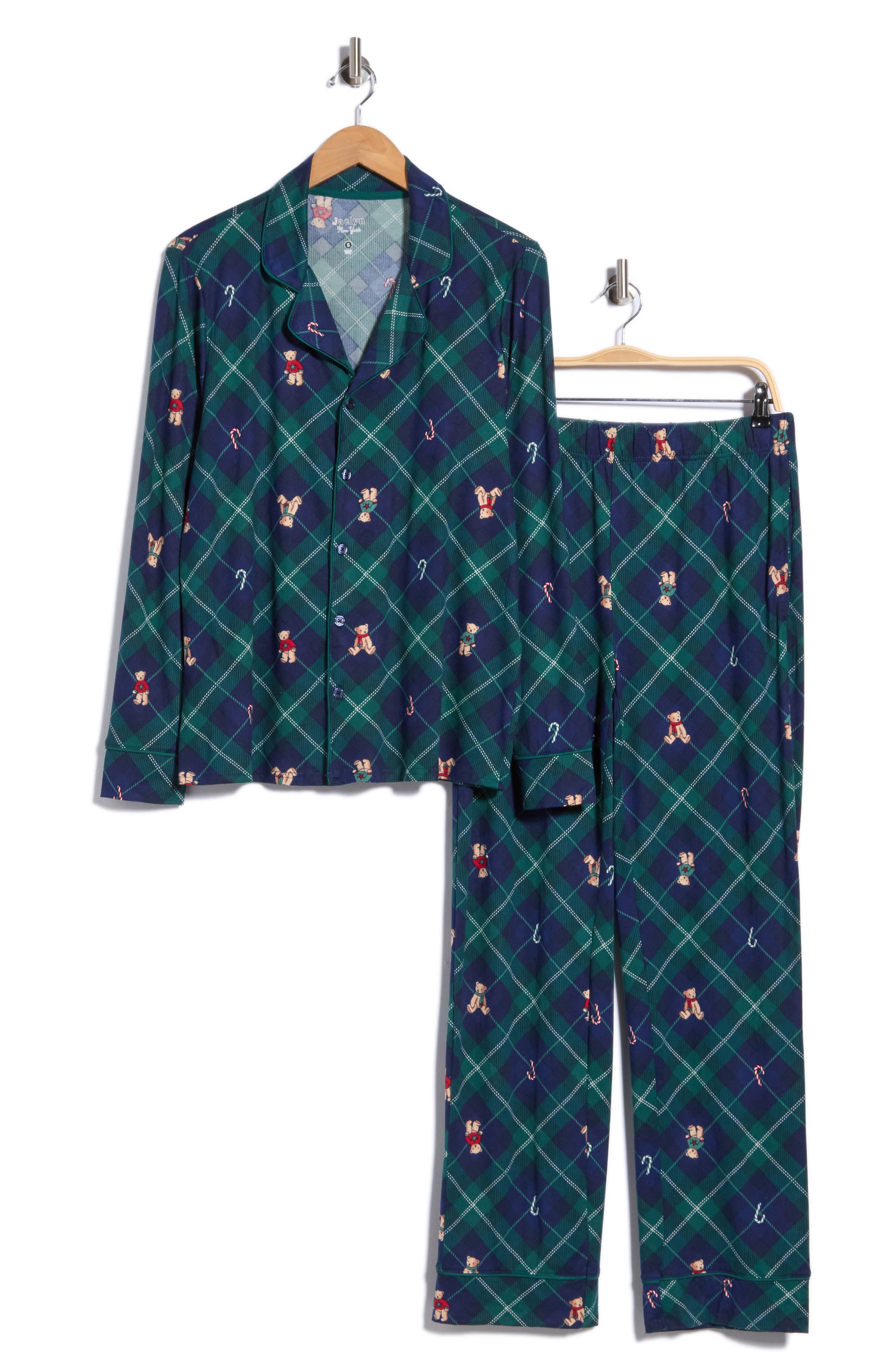 Notch Collar Long Pajamas