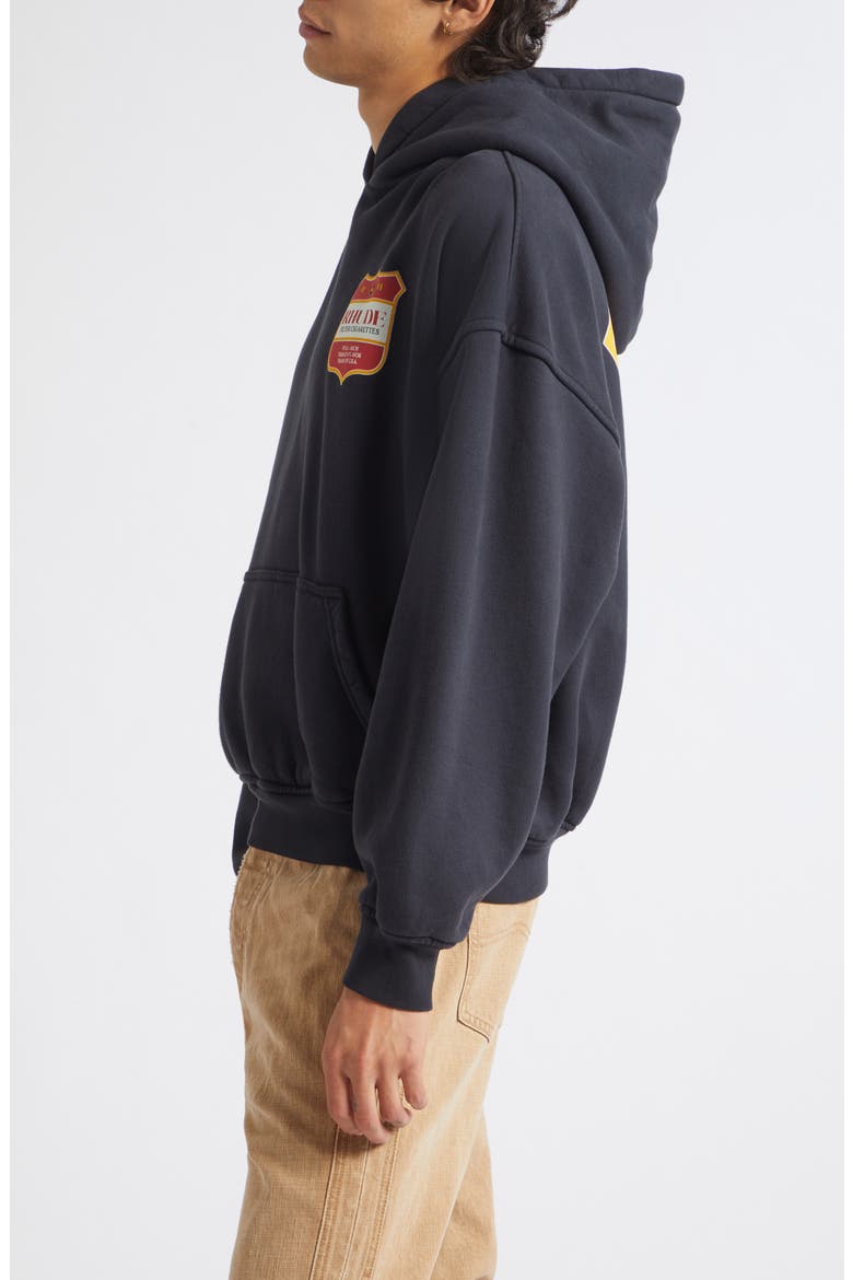 Filtaro Crest Logo Cotton Fleece Hoodie, Alternate, color, VINTAGE BLACK/ RED/ YELLOW