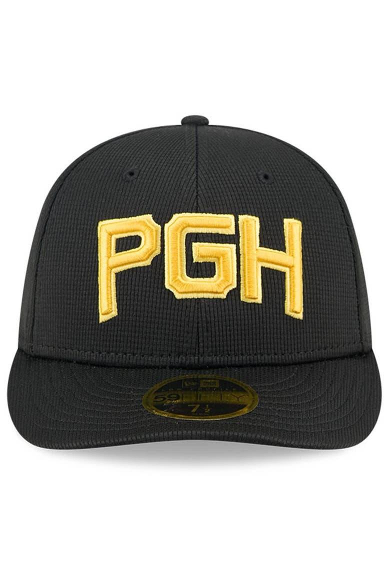 Men's New Era Black Pittsburgh Pirates City Connect Batting Practice Low Profile 59FIFTY Fitted Hat, Alternate, color, Black