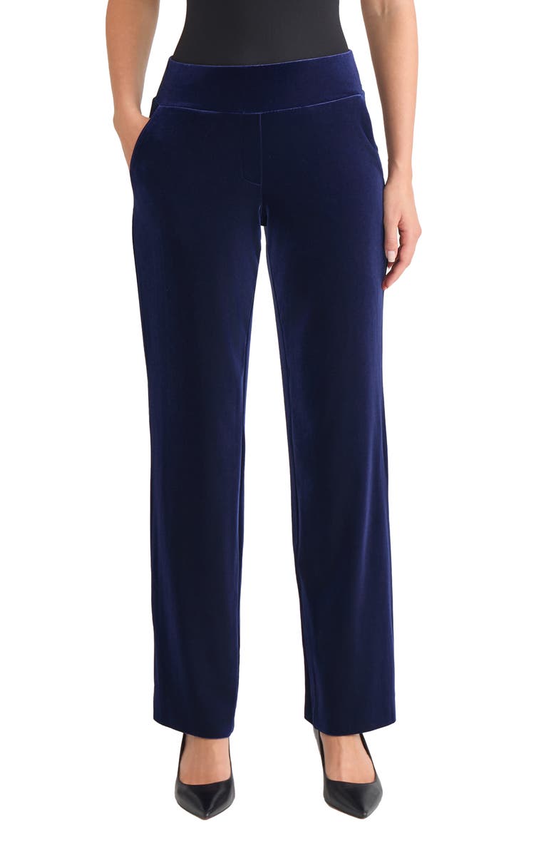 Jones New York Pull-On Straight Leg Pants, Main, color, Dark Sapphire