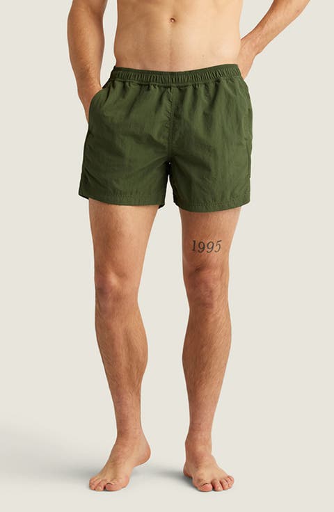 Sebastian Solid 4-Inch Nylon Swim Trunks