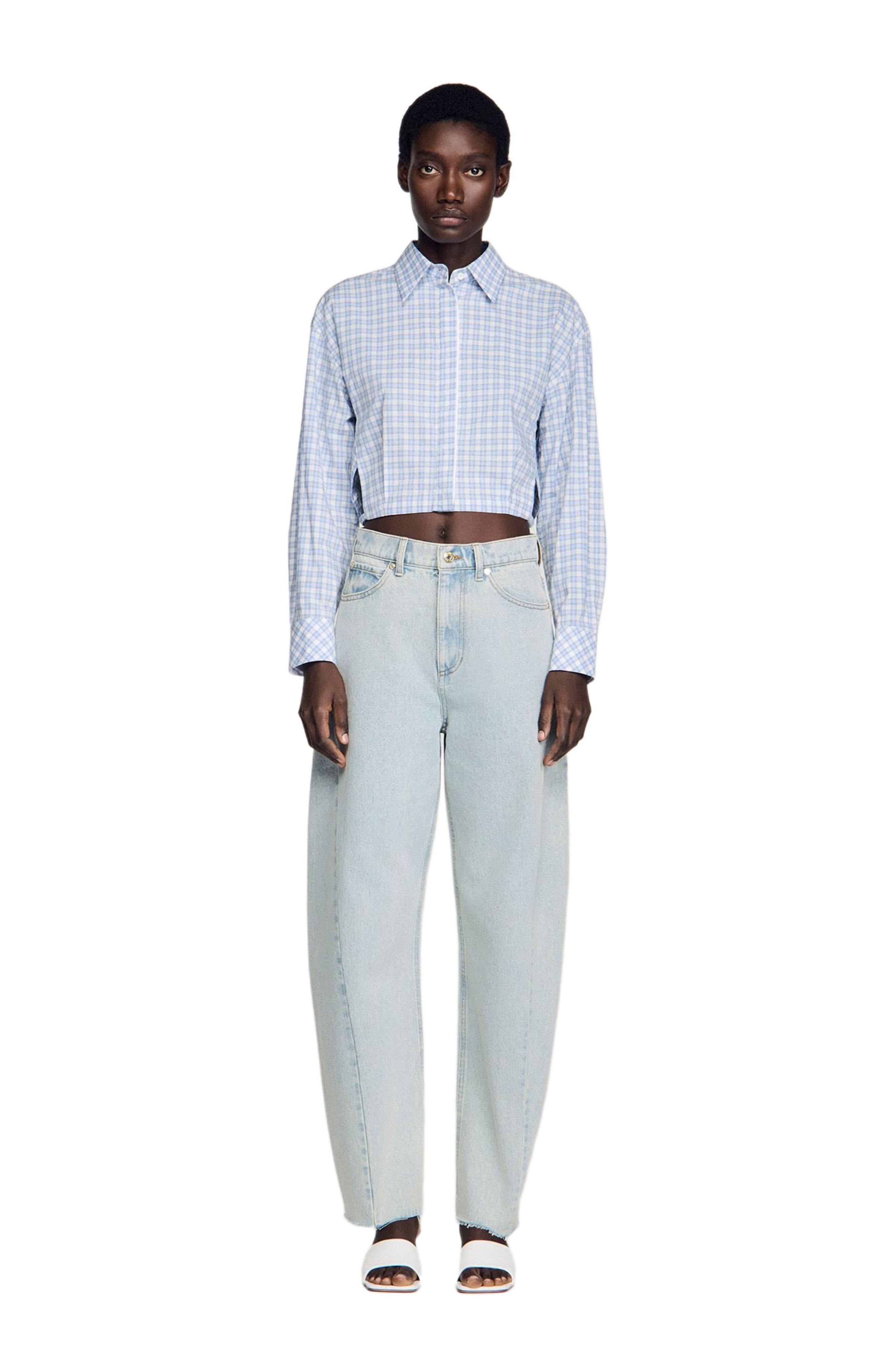 Faded barrel cotton jeans - image 2