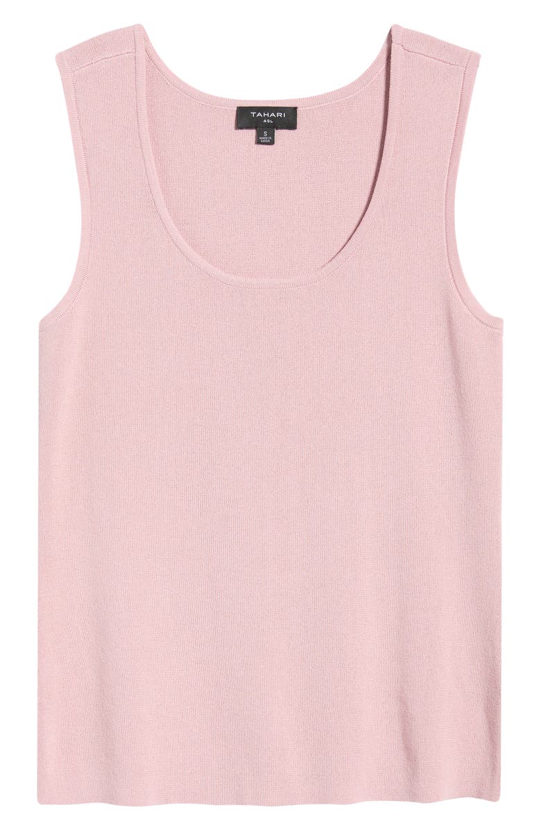 Tahari ASL U-Neck Sweater Tank, Main, color, 