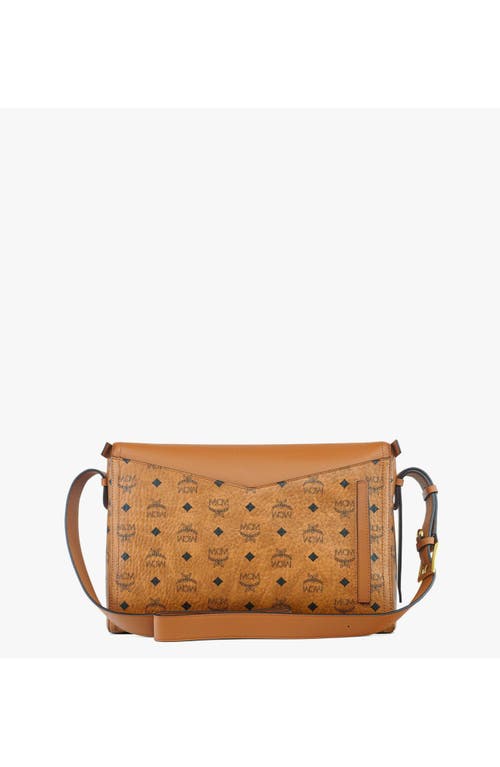 Shop Mcm Diamant 3d Shoulder Bag In Cognac