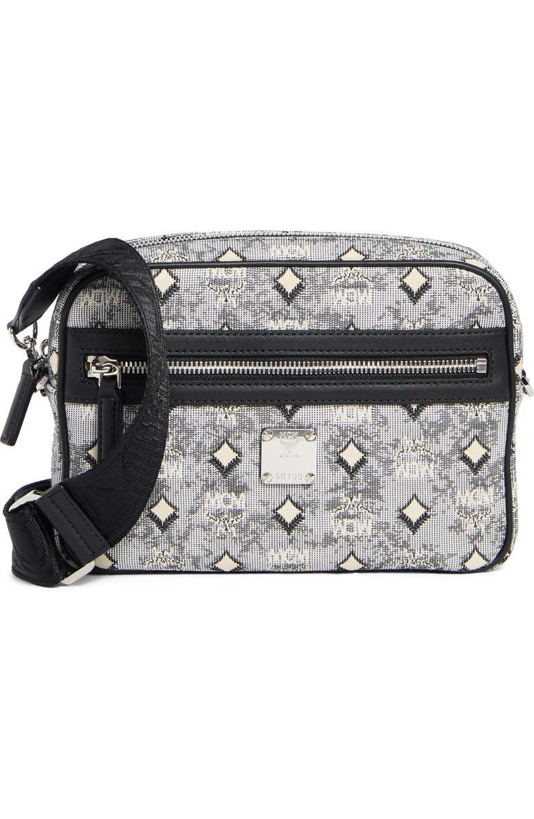 MCM Aren Messenger Bag, Main, color, Grey