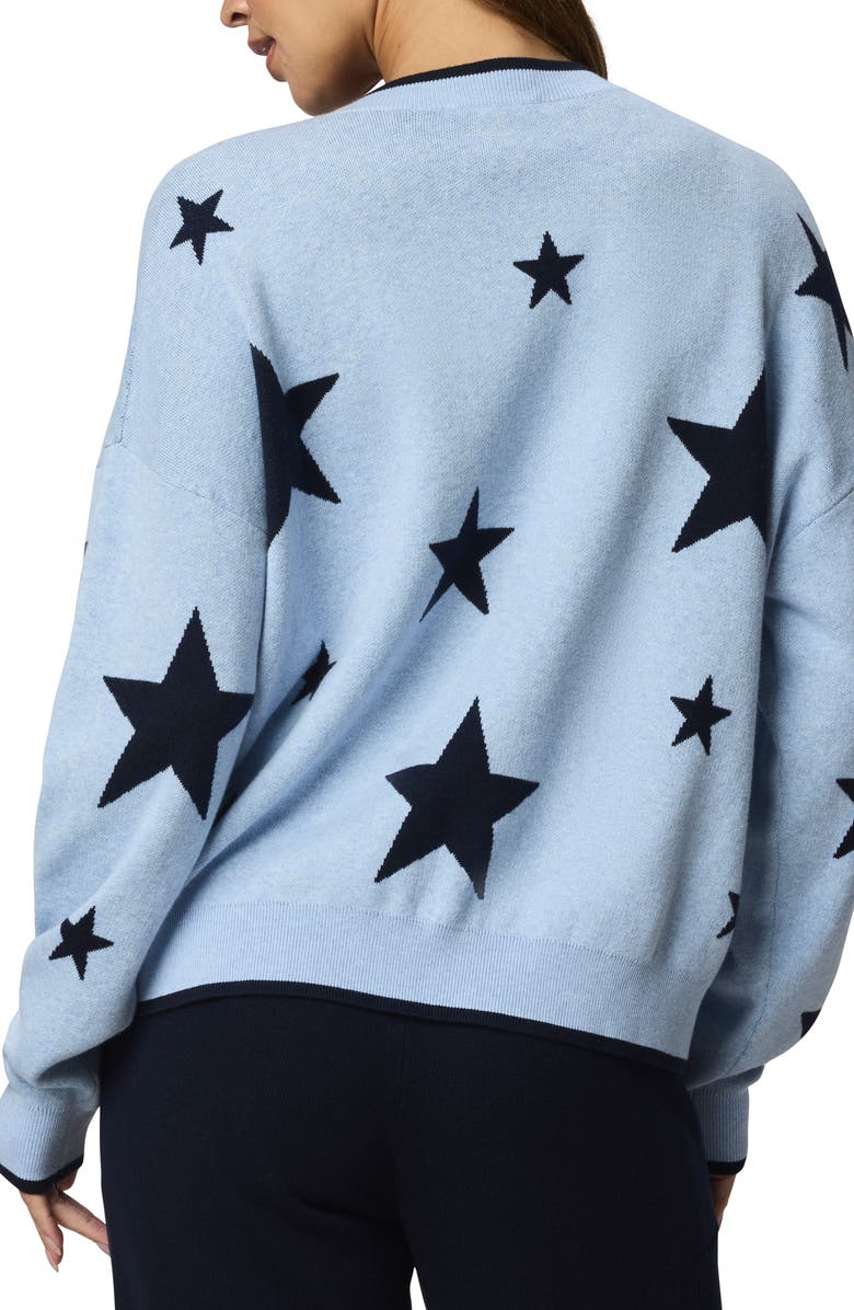 Splendid Silvie Star Sweater, Alternate, color, Sea Breeze Blue/ Navy