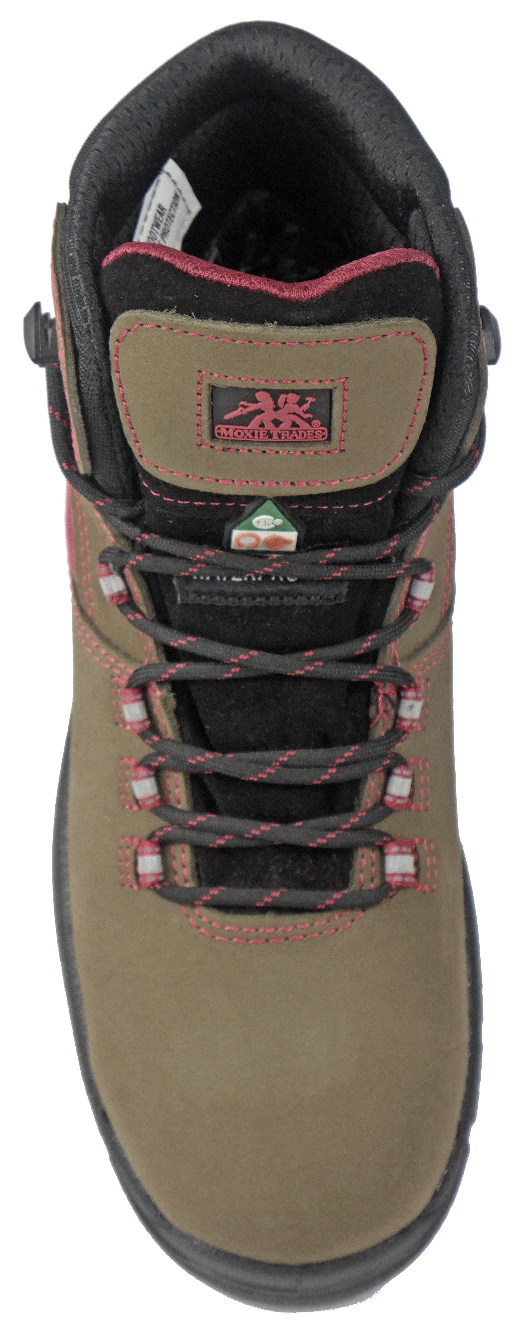Moxie Trades Moxie Olive Lacy Womens Composite Toe Work Boot, Alternate, color, Brown
