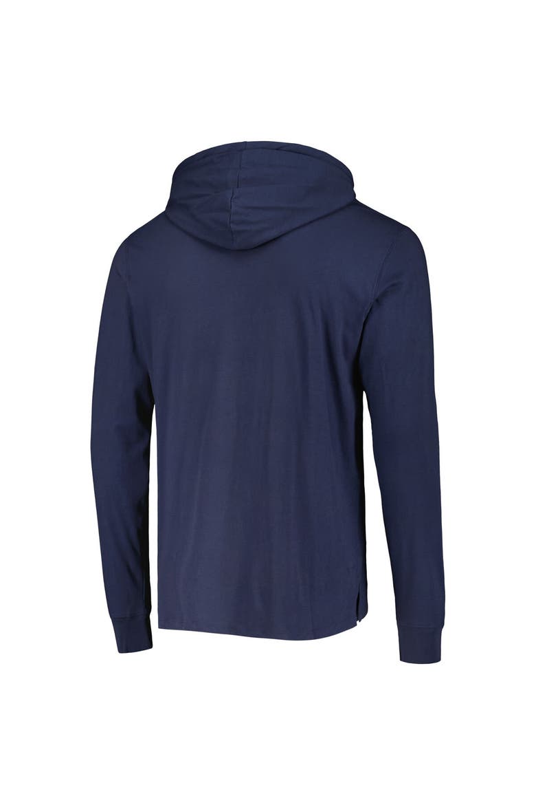 Men's '47 Navy Tennessee Titans Field Franklin Hooded Long Sleeve T-Shirt, Alternate, color, Navy