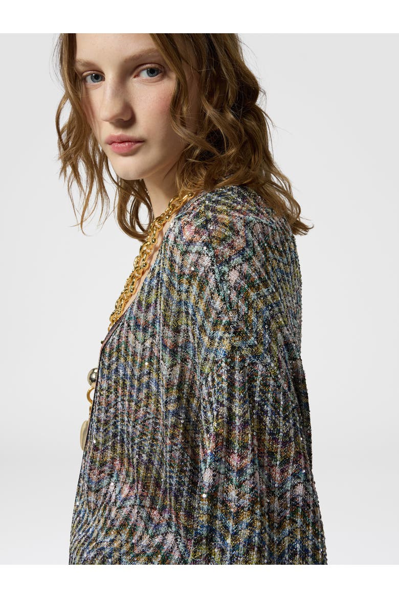 Oversized Viscose-blend Cardigan With Sequins, Alternate, color, Multicoloured