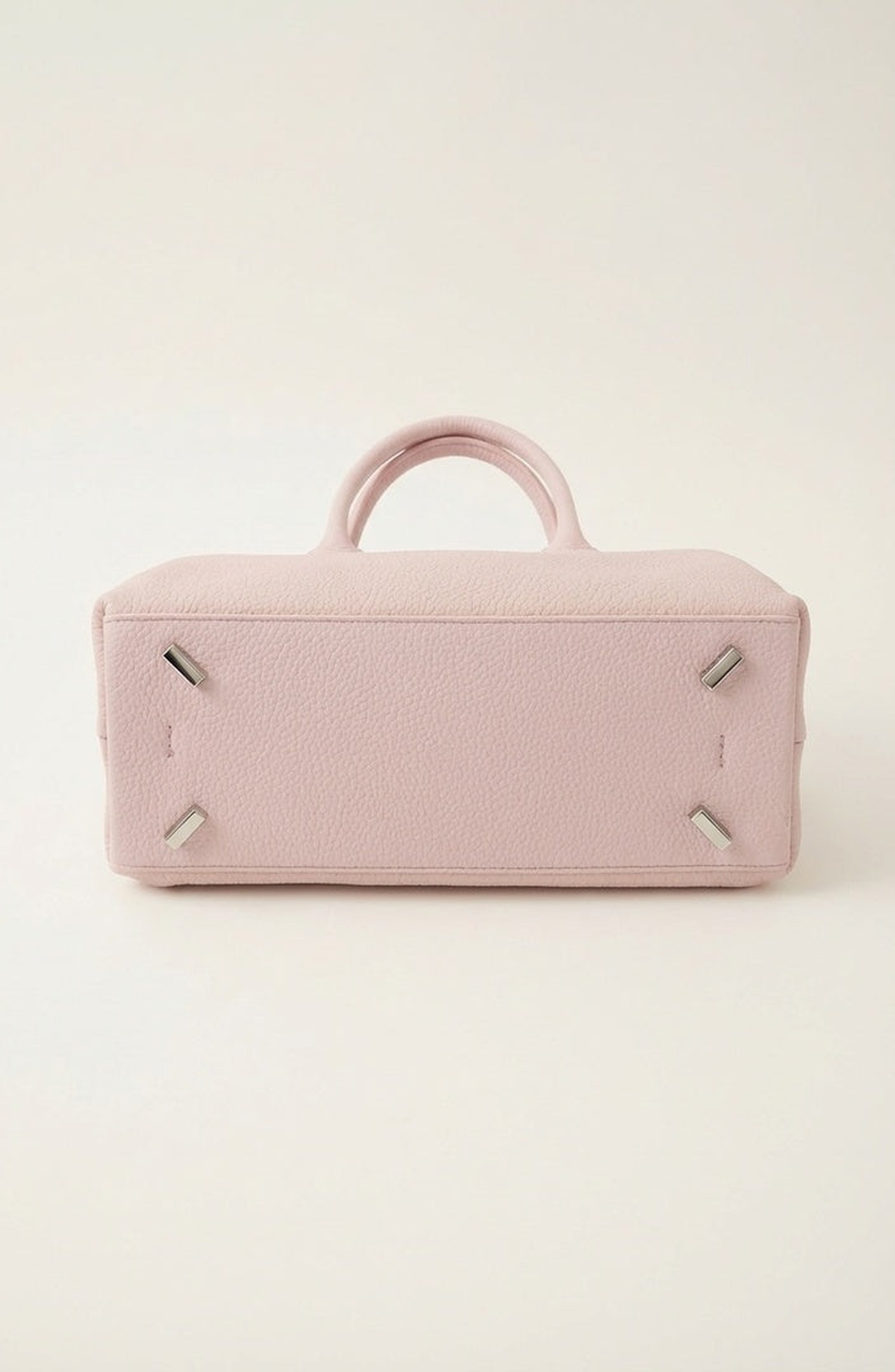 Modenaire Top Handle Leather Bag with Ring Accent, Alternate, color, Pink