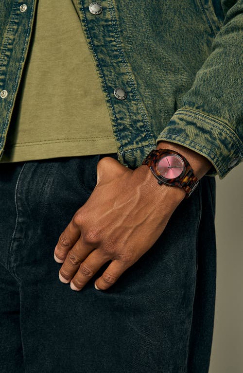 Nixon Time Teller Acetate Bracelet Watch, 40mm In Brown