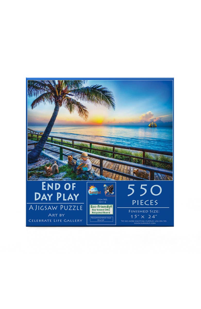 Sunsout End of Day Play 550 piece Jigsaw Puzzle for Adults, Alternate, color, Multicolor
