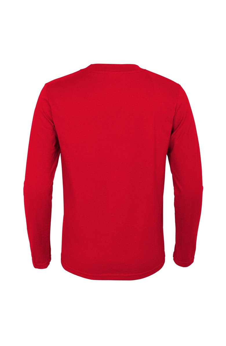 Outerstuff Youth Red New Jersey Devils 2024 NHL Stadium Series Helmet Logo Long Sleeve T-Shirt, Alternate, color, Red