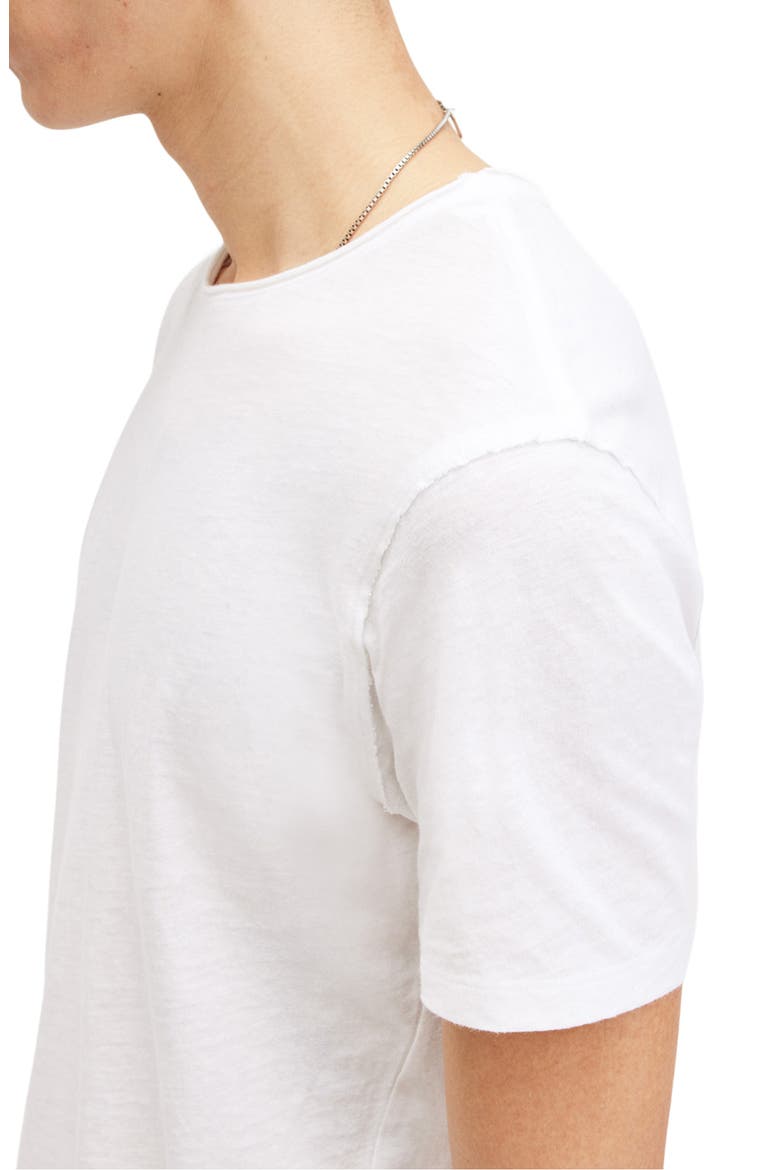 Figure Roll Neck Cotton T-Shirt, Alternate, color, OPTIC WHITE