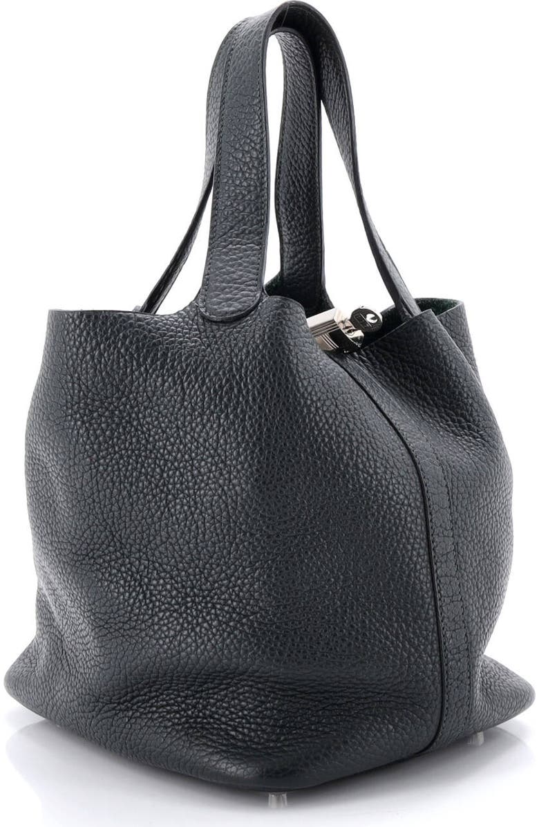 Pre-Owned Hermes Picotin Lock Bag Clemence MM, Alternate, color, Vert Fonce