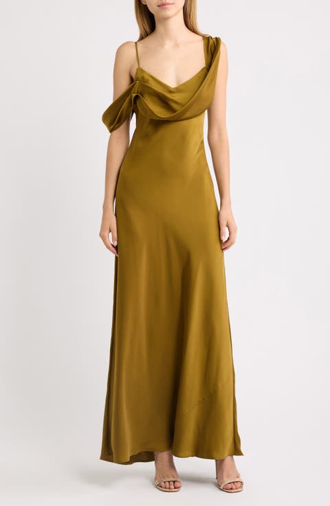 Ondine Asymmetric Drape Gown