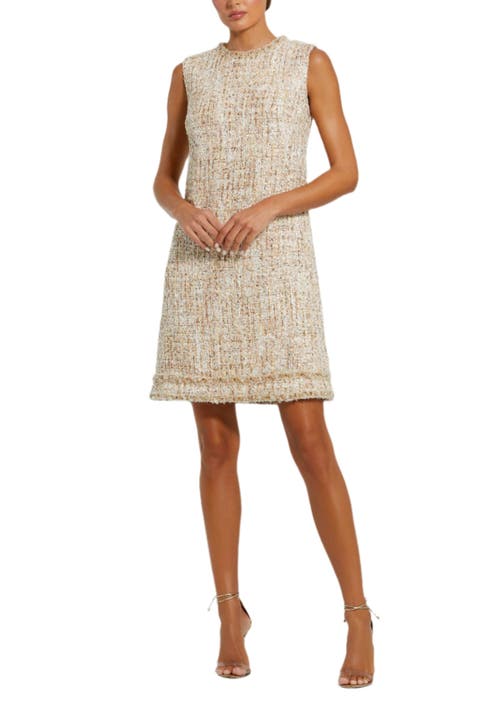 Beaded Trim A-Line Mini Shift Dress
