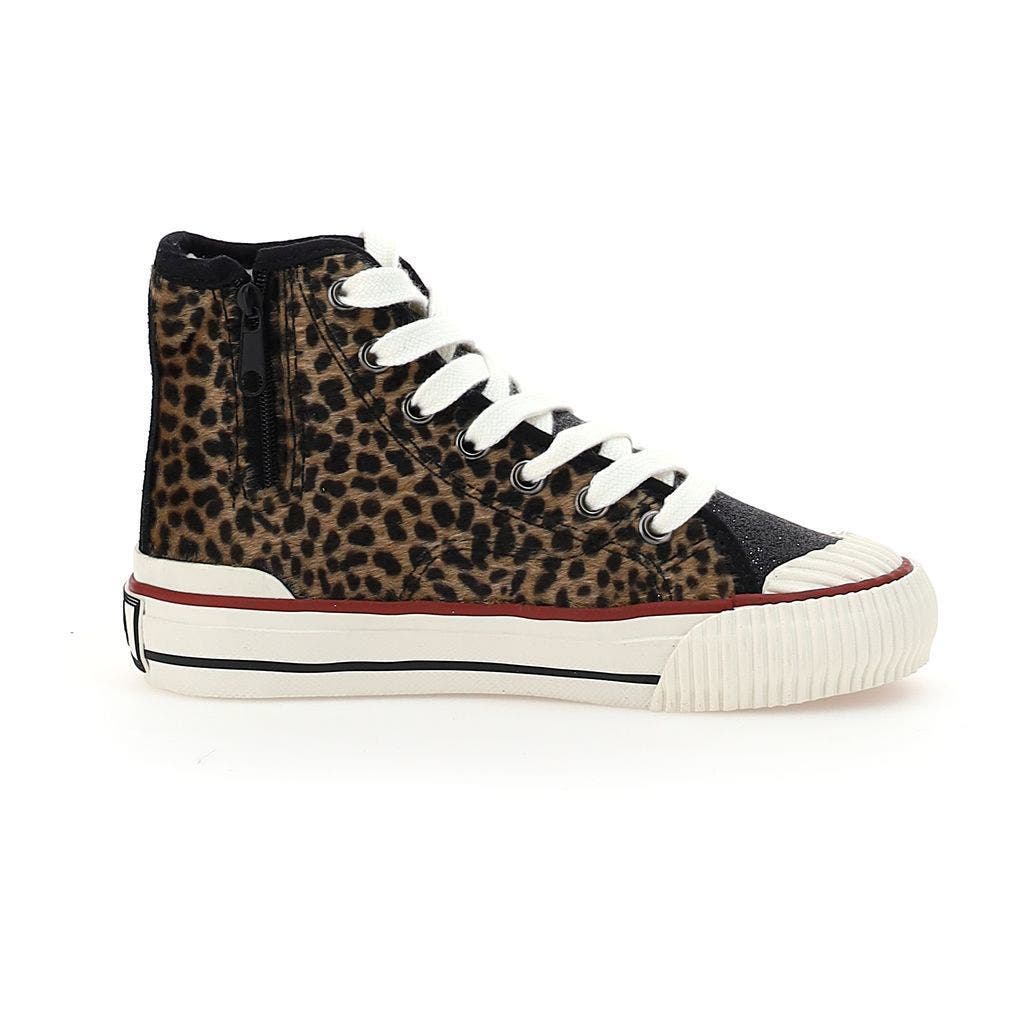 Master of Arts Mickey Leopard High Top Sneakers, Alternate, color, Black
