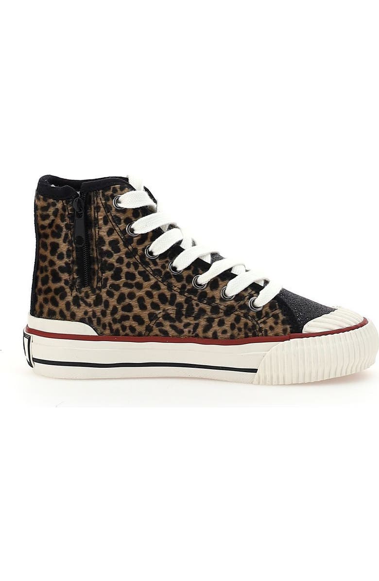 Master of Arts Mickey Leopard High Top Sneakers, Alternate, color, Black