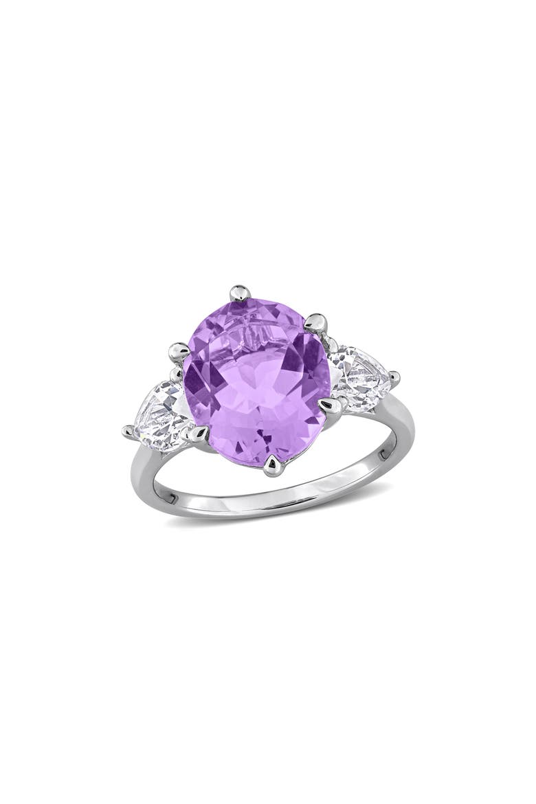 Sterling Silver Pink Amethyst Statement Ring, Main, color, PURPLE