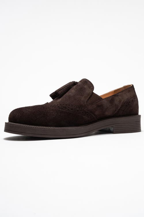 Forever & Always Shoes Alex Leather Tassel Loafers In Brown
