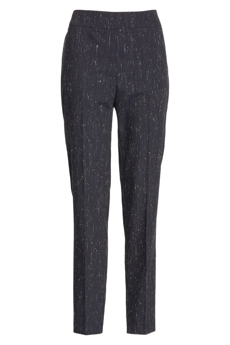 Rain Effect Bouclé Pants, Alternate, color, NAVY