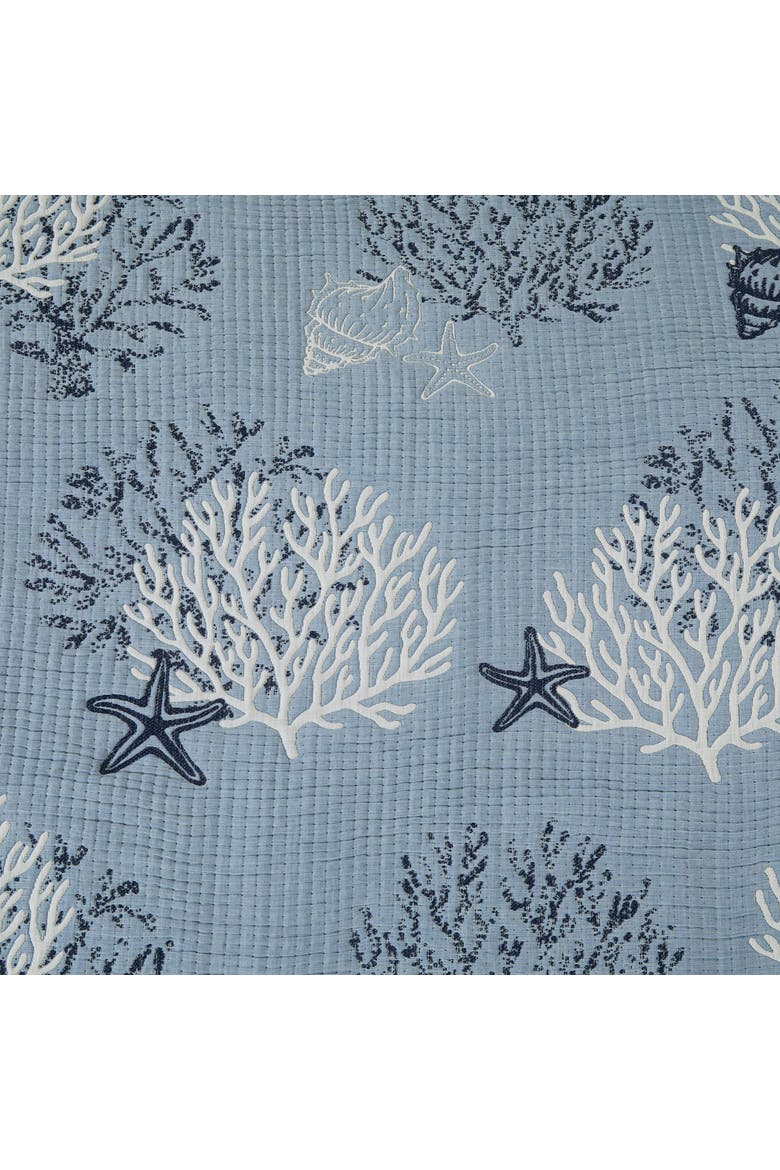 Seaside Denim Bedding Quilt Collection - Machine Washable, Alternate, color, Blue