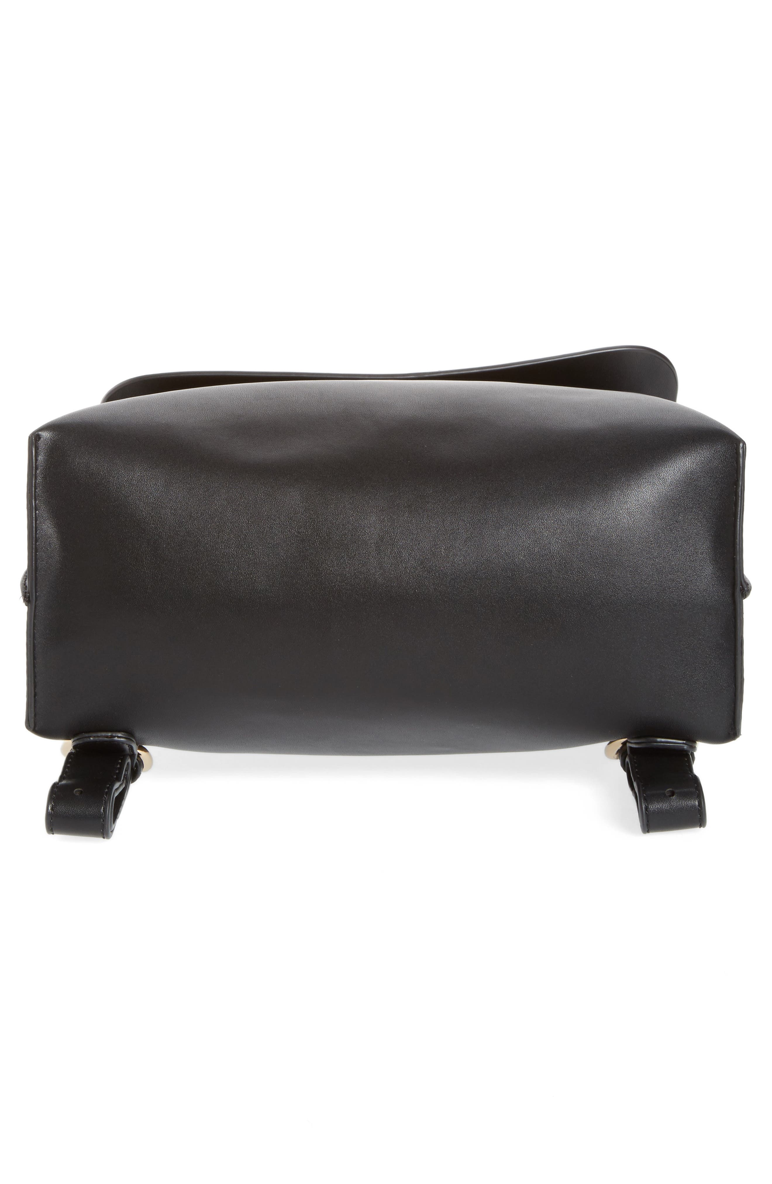 Selena Faux Leather Backpack, Alternate, color, BLACK/ TAN