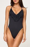 LSPACE Deert Days Fringe One-Piece Swimsuit