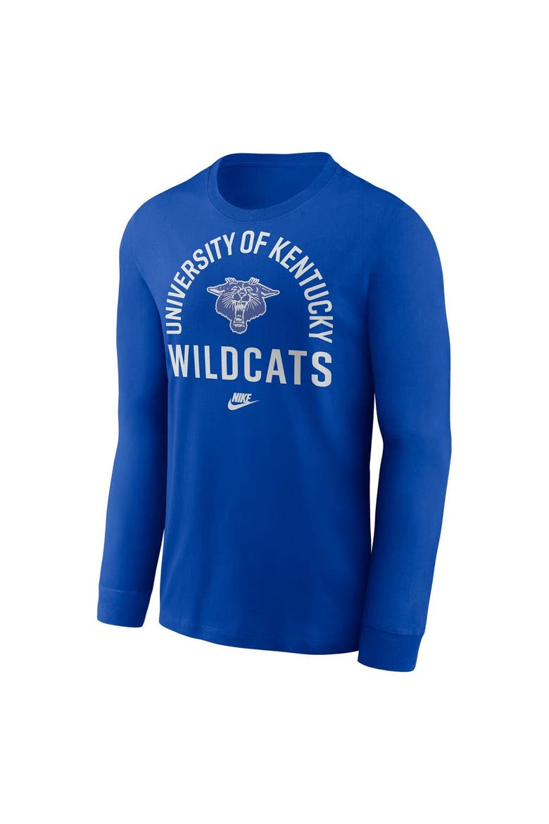 Men's Nike Royal Kentucky Wildcats Legacy Arched Logo Long Sleeve T-Shirt, Alternate, color, Royal