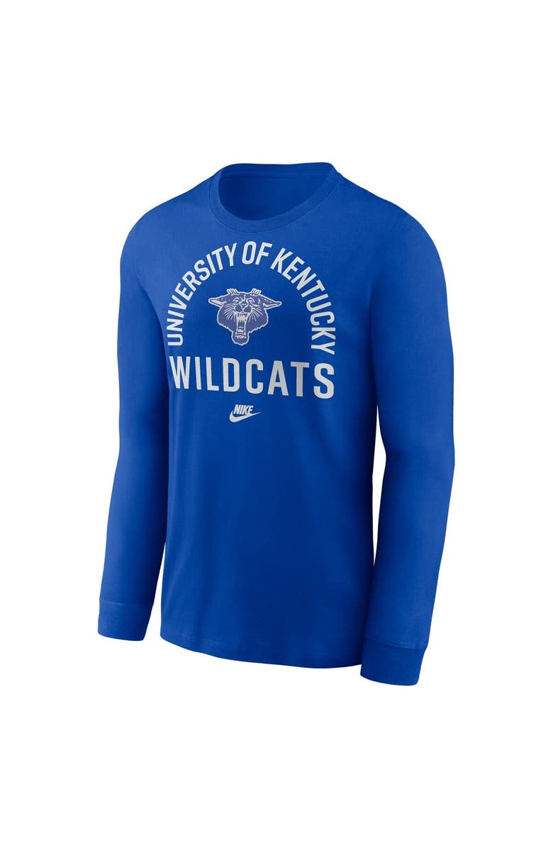Nike Men's Nike Royal Kentucky Wildcats Legacy Arched Logo Long Sleeve T-Shirt, Alternate, color, Royal