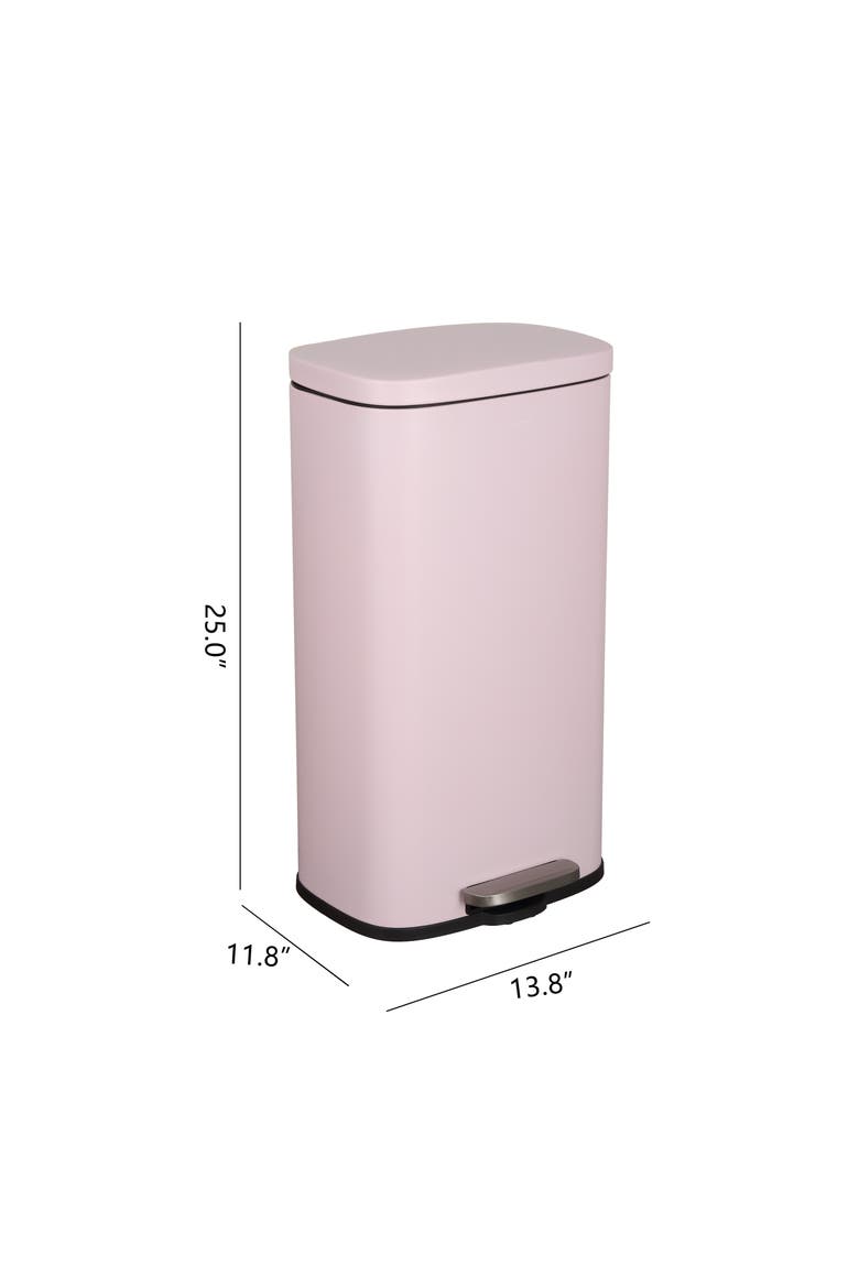 Curtis Step Pedal Trash Can, Alternate, color, Blush Pink