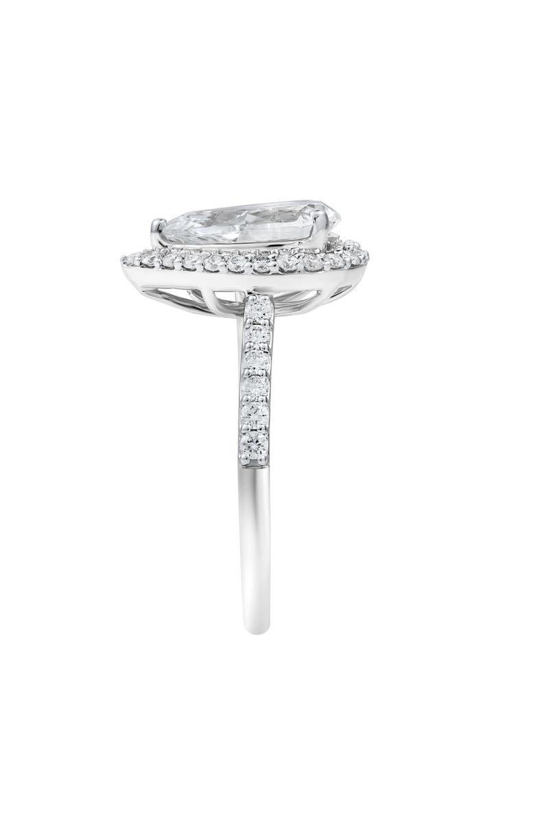 LuvMyJewelry Hana 14K White Gold Pear Lab Grown Diamond Halo Engagement Ring - 2.45 Ct, Alternate, color, 