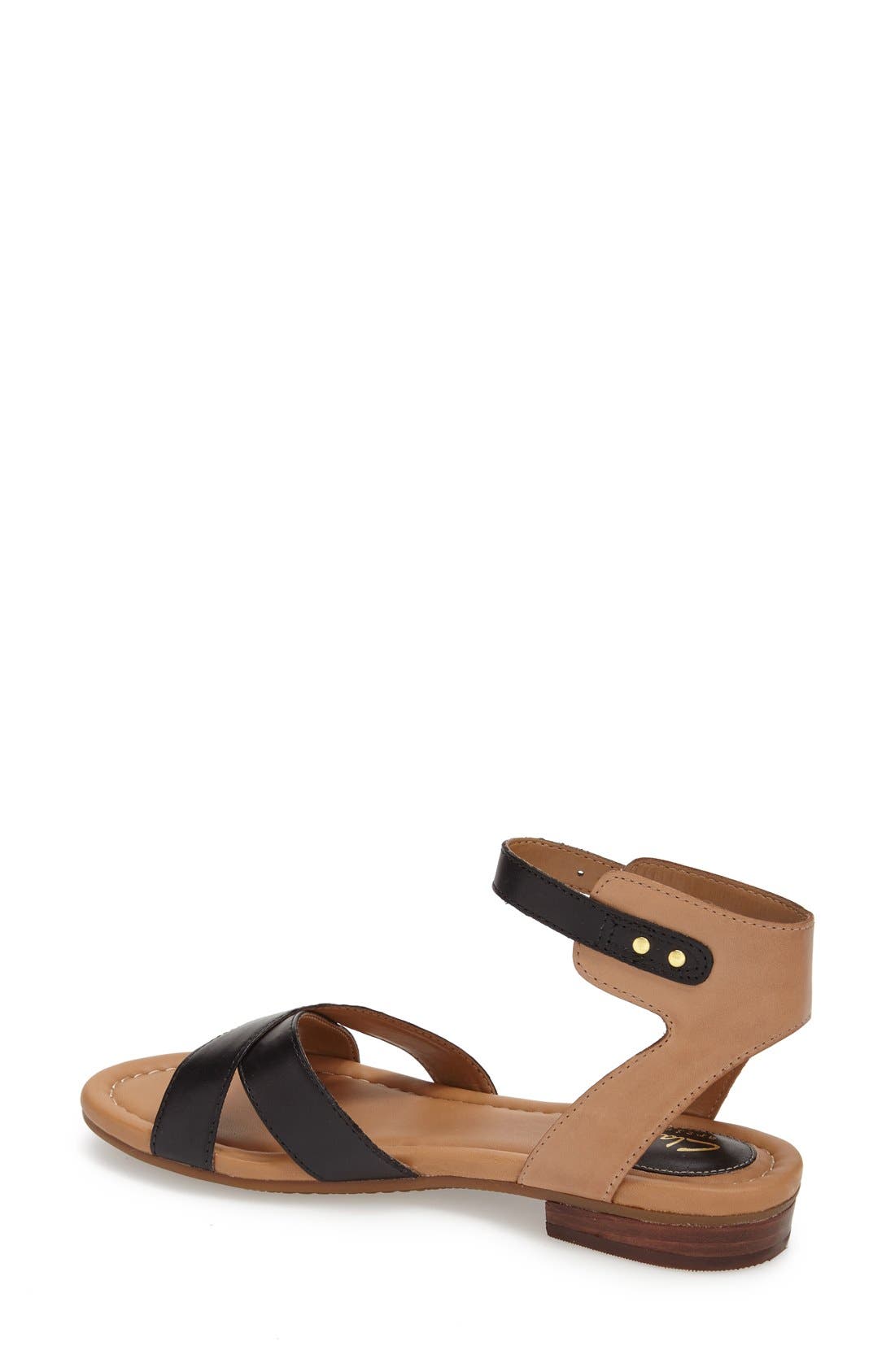 'Viveca Zeal' Leather Ankle Strap Sandal, Alternate, color, BLACK LEATHER