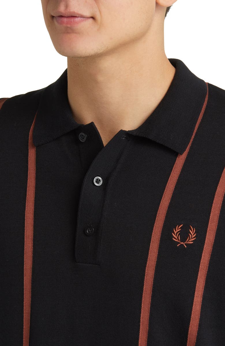Fred Perry Vertical Stripe Long Sleeve Polo, Alternate, color, 