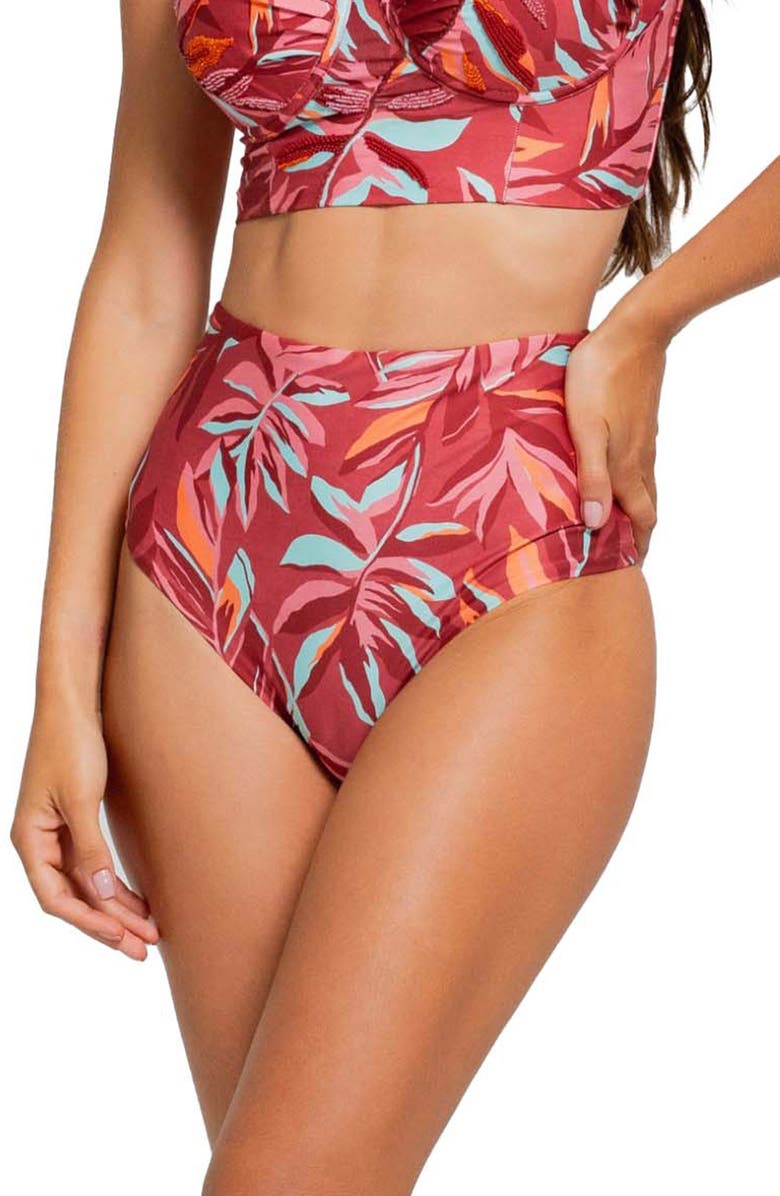 Cosita Linda High Waist Bikini Bottoms, Main, color, 