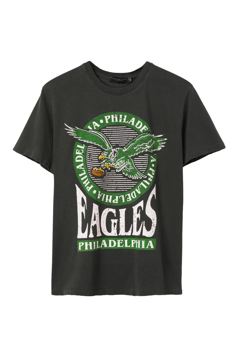 Philadelphia Eagles Crest Cotton Graphic T-Shirt, Main, color, TRUE BLACK