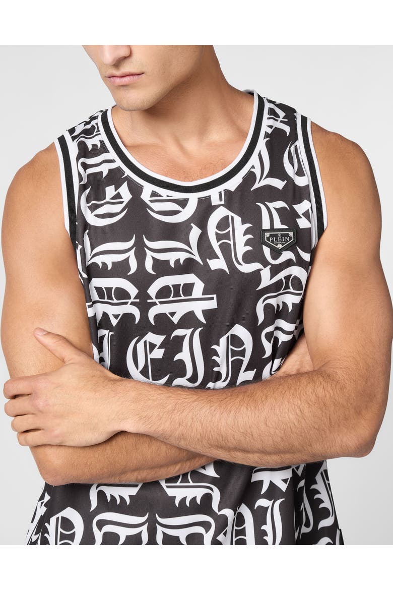 Basket Tank Top Gothic Plein Men, Alternate, color, black