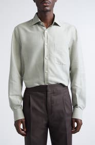 ISAIA Cotton & Silk Button-Up Shirt