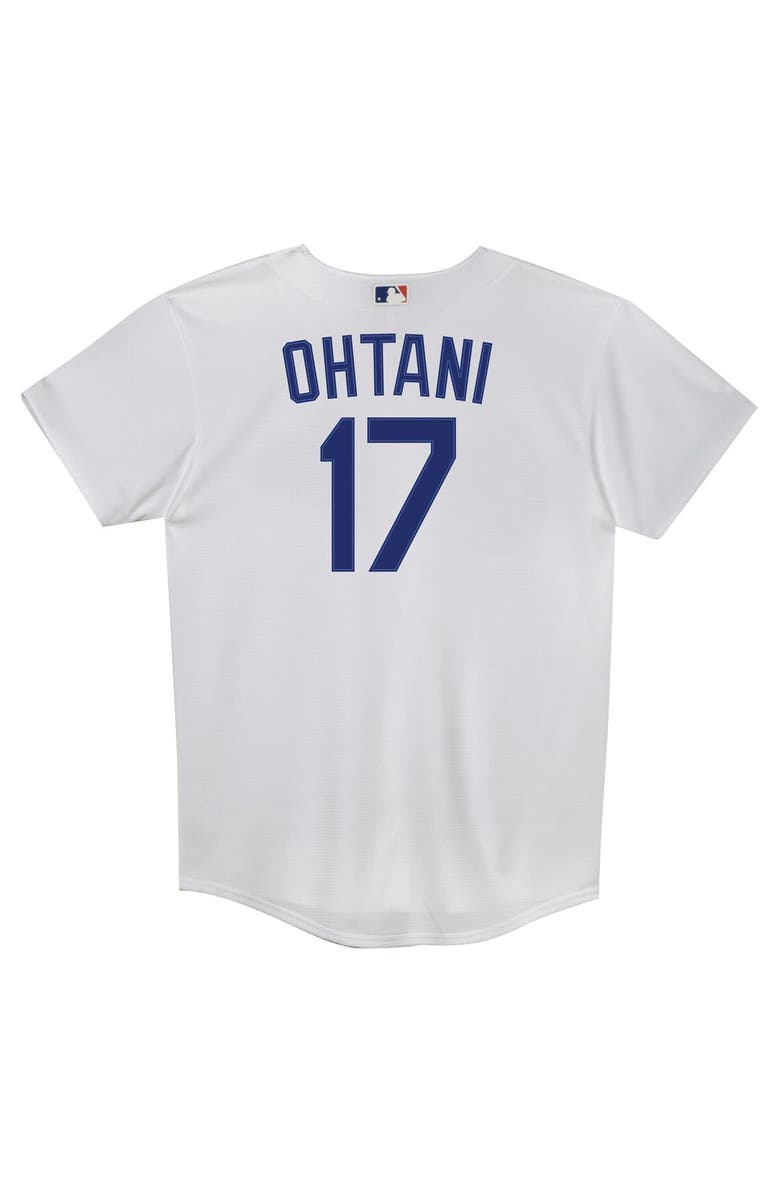 Nike Preschool Nike Shohei Ohtani White Los Angeles Dodgers Home Replica Player Jersey, Alternate, color,