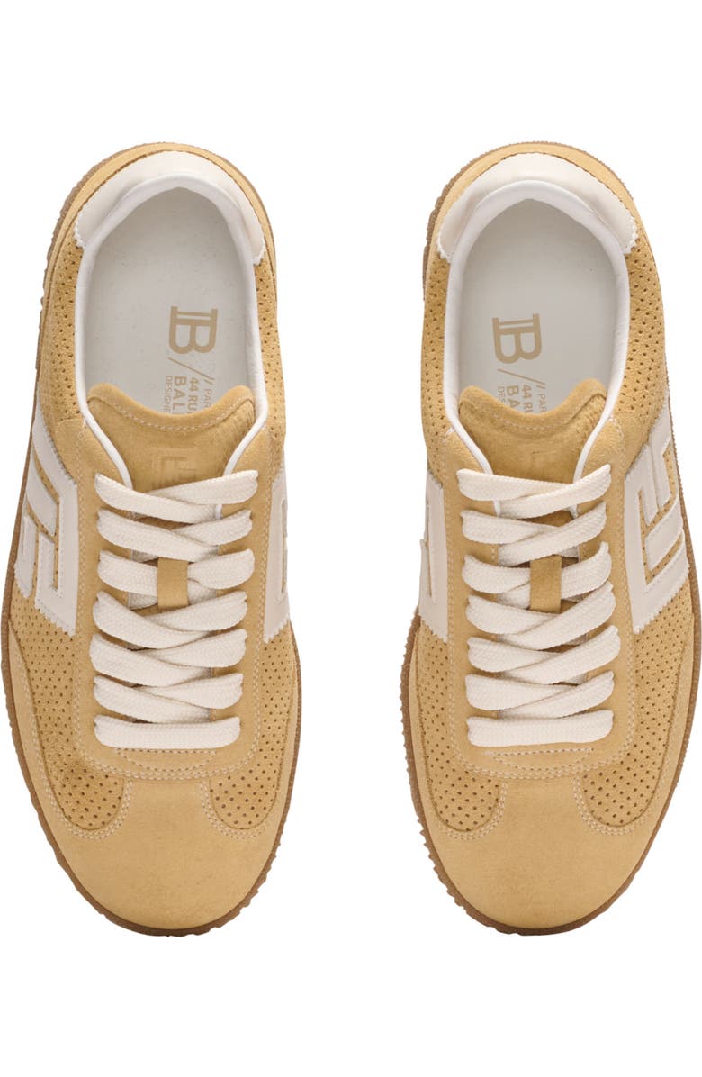 Balmain Suede Balmain Swan trainers, Alternate, color, Beige