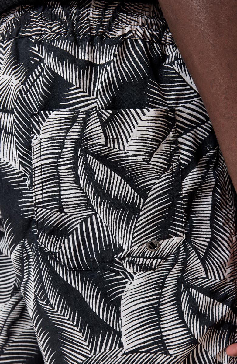 AllSaints Maresille Swim Trunks, Alternate, color, Jet Black/ Optic White