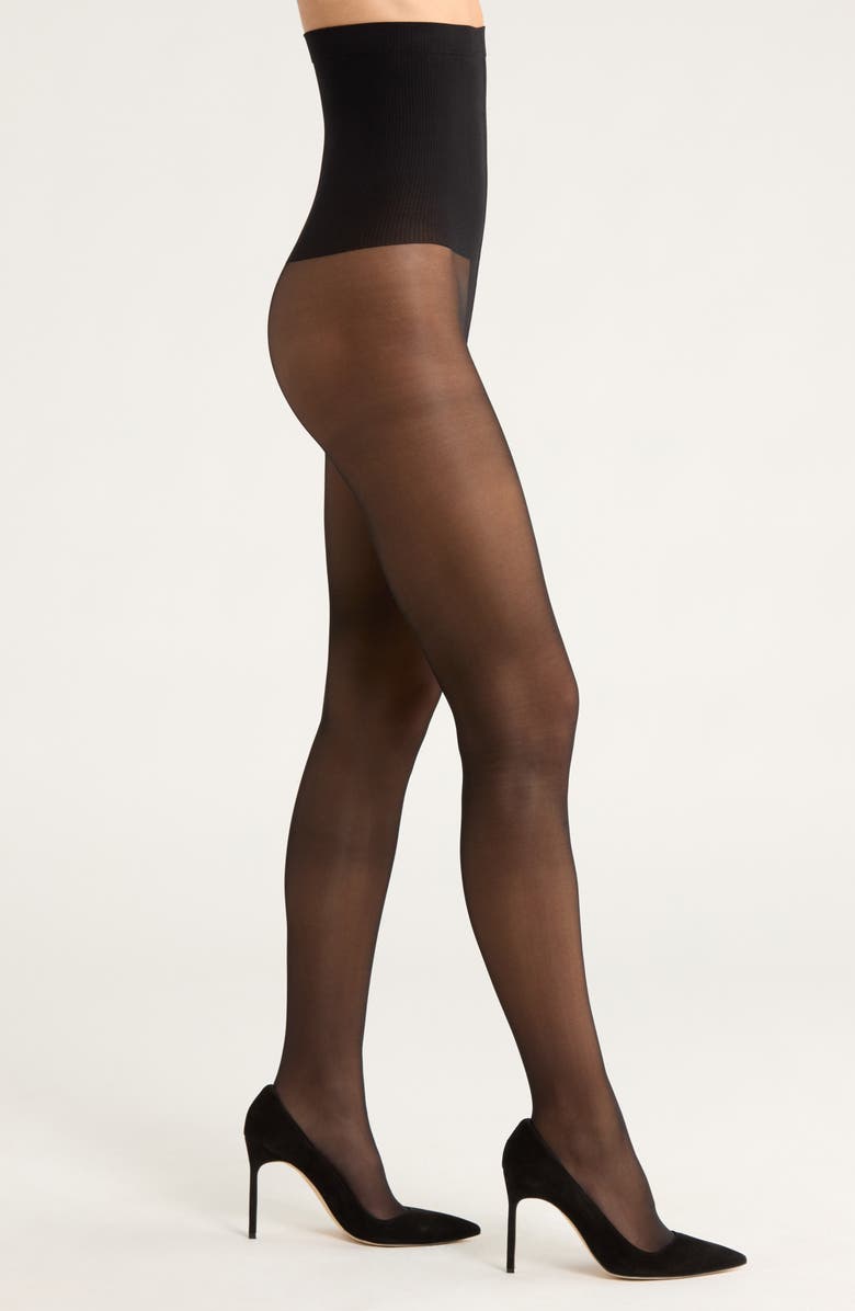 Nordstrom High Waist Sheer Tights, Main, color, Black