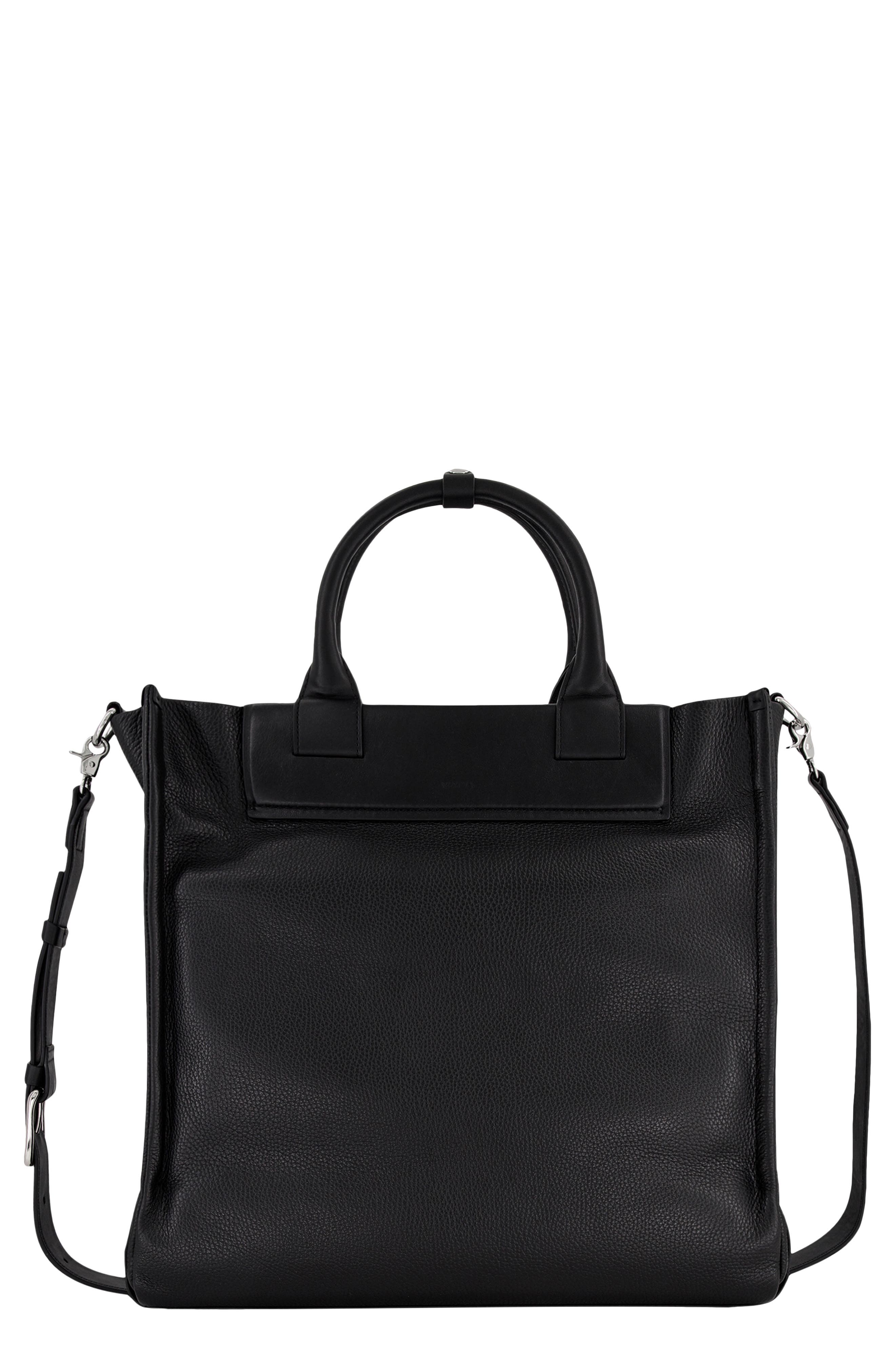 Vince Nordhelm Leather Tote, Main, color, Black