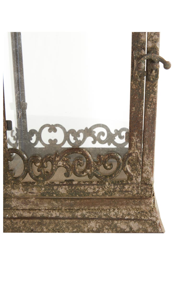 Set of 2 Lantern Candleholders, Alternate, color, BROWN