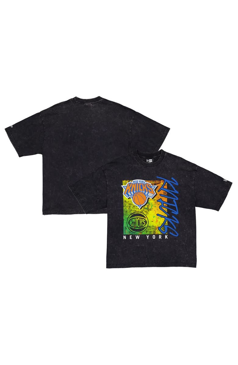 New Era Men's New Era Black New York Knicks Sport Classics Enzyme Washed T-Shirt, Main, color, Black